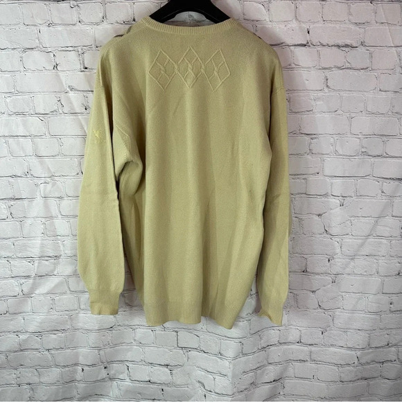 vintage lyle & scott pure new wool sweater made in scotland sz large preppy - Picture 4 of 9